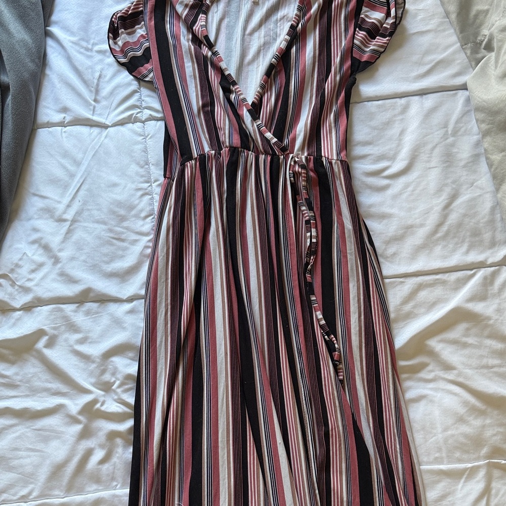 Stella Tweed Multicolor Striped Midi Dress